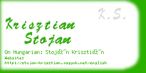 krisztian stojan business card